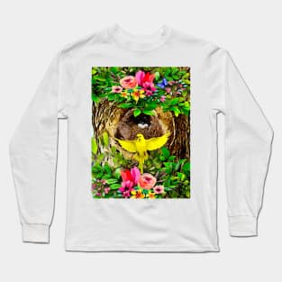 Nesting Budgerigar aka Parakeet Long Sleeve T-Shirt